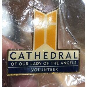 Religious Lapel Pin, Cathedral Our Lady Of The Angels Volunteer Catholic Pin New